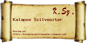 Kalapos Szilveszter névjegykártya